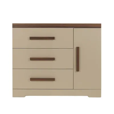 Interbaby Commode 3 Laden / 1 Deur Pebble