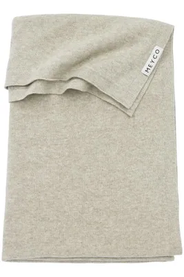 Meyco Wiegdeken Knit Basic Sand Melange 75x100cm