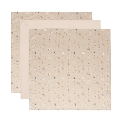 Bebe-Jou Steppe Hydrofiel Doek  -70x70 cm - 3 Stuks