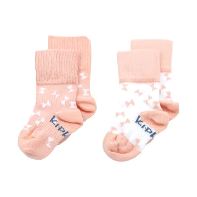 KipKep Blijf-Sokjes - 6-12 Mnd - 2-Pack - Party Pink