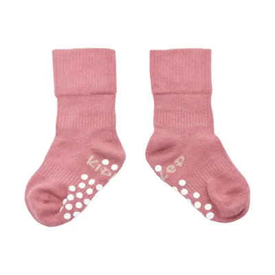KipKep Blijf-Sokjes - 12-18 Mnd - Antislip - 1-Pack - Dusty Clay