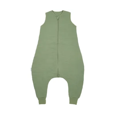 Meyco Baby Slaapzak Jumper Winter Hydrofiel Uni Pre-Washed Olive Green 104 cm