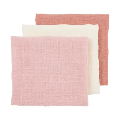 Meyco Baby Uni Monddoekjes - 3 Stuks - Pre-Washed Hydrofiel - 30 x 30 cm 