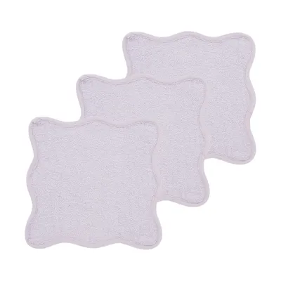 Meyco Baby Wavy Monddoekjes - 3 Stuks - 30 x 30 cm - Badstof