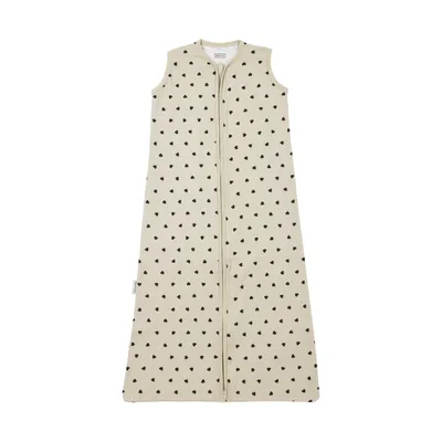 Meyco Baby Sweet Heart Zomerslaapzak - 60 cm - Soft Sand/Black 