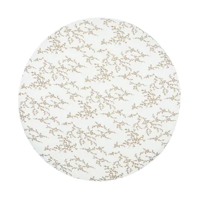 Meyco Hoeslaken Rond Print - 90/95 cm - Jersey - Branches Sand