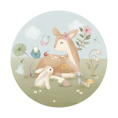 Little Dutch Wallpaper Circle Fairy Garden 100 cm