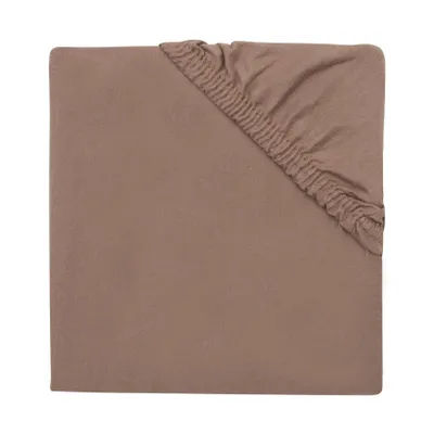 Jollein Hoeslaken Jersey 40/50x80/90cm - Milky Coffee