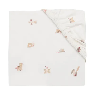 Jollein Hoeslaken Jersey 70/75x140/150cm - Animal Friends