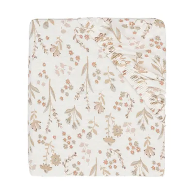 Jollein Bloomy Hoeslaken 70/75 x 140/150 cm - Jersey 