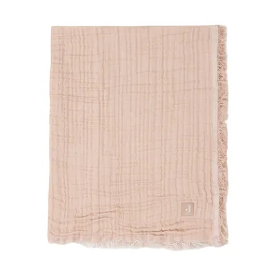 Jollein Ledikantdeken Fringe Moonstone / Ivory GOTS 120 x 120 cm