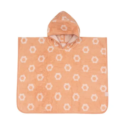 Jollein Jacquard Badponcho - 2-zijdig - Badstof - Flower