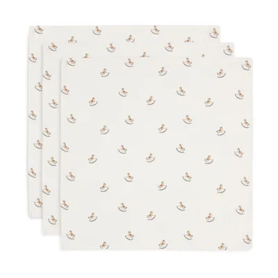 Jollein Nostalgic Ride Small Multidoek - 3 Pack - 70 x 70 cm - Hydrofiel