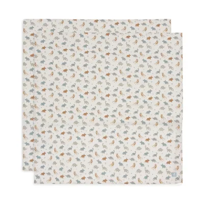 Jollein Roarsome Large Multidoek - 2 Pack - 115 x 115 cm - Hydrofiel