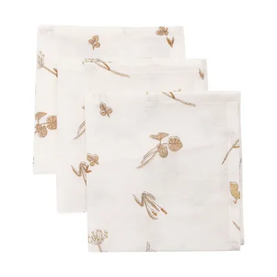 Jollein Riverside Monddoekje - 3 Pack - 31 x 31 cm - Hydrofiel