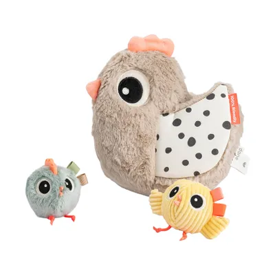 Done by Deer Hide&Seek Activity Toy - Clucky - Sand
