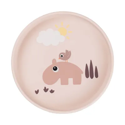 Done By Deer Stick & Stay Bord - Playground - Rond - 18 cm - Powder