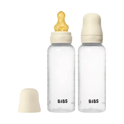 BIBS Fles - Medium Flow - 2 Stuks - 270 ml - Latex - Ivory