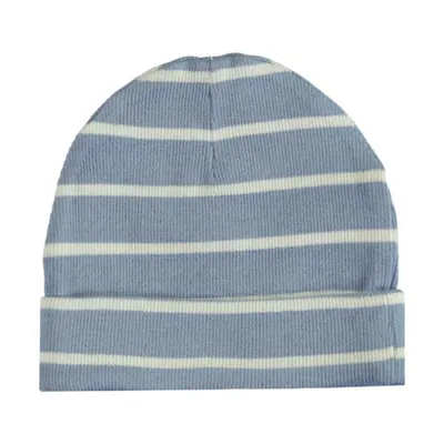 Babylook Striped Rib Muts - Newborn - Faded Denim 