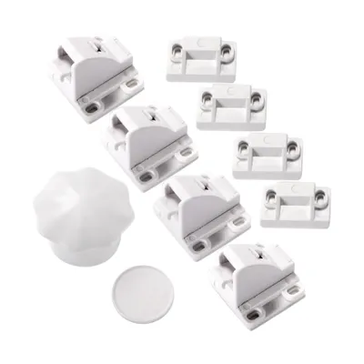 Jippie's Zelfklevend Magneetslot - 4 Stuks + 1 Sleutel 