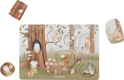 Little Dutch Geluidenpuzzel Forest Friends FSC