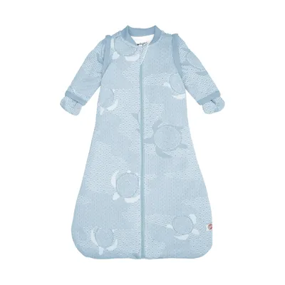 Lodger Slaapzak Hopper Met Afristbare Mouwen - Maat 86/98 - Matcha Blue Fogg