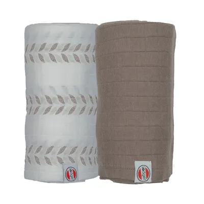 Lodger Swaddler Solid Matcha 2-Pack 110x110