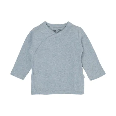Lodger Melange Overslag Shirt - Blue Fogg