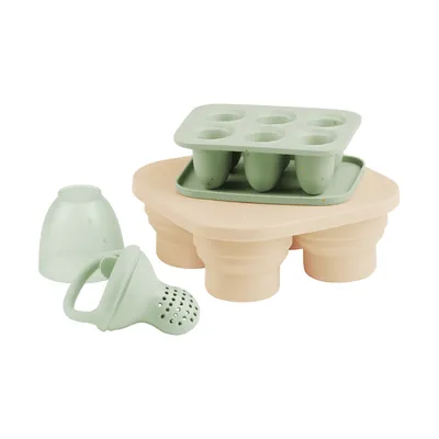 Babymoov Set Silicone Bewaarpotjes + Sabbelaar