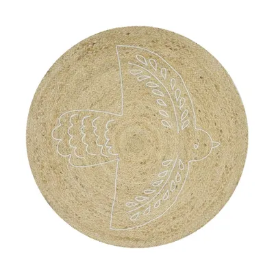 Puck Bird Vloerkleed - 90 cm - Jute