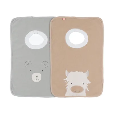 Noukie's F&O Slabbetje - 2 Stuks - Badstof 