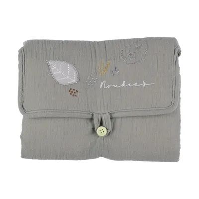 Noukie's F&O Verschoonmatje - Mousseline/Badstof - Kaki 