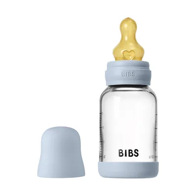 BIBS Fles - Slow Flow - 120 ml - Glas/Latex