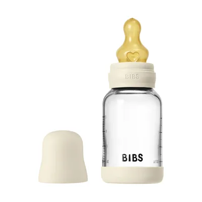 BIBS Fles - Slow Flow - 120 ml - Glas/Latex