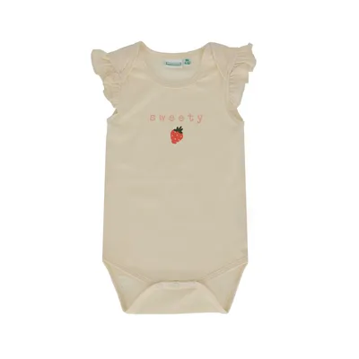Babylook Strawberries Romper - Sweety Buttercream