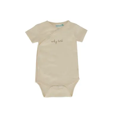 Babylook Romper Overslag Korte Mouw - Maat 50 - Buttercream 