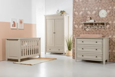 TWF Ledikant 70 x 140 Incl. Juniorzijde - Commode 3 Laden - Hanglegkast 2 Deuren/1 Lade Granada