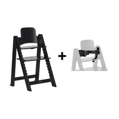 Kidsmill Up! Kinderstoel incl. Kunststof Babyset Zwart