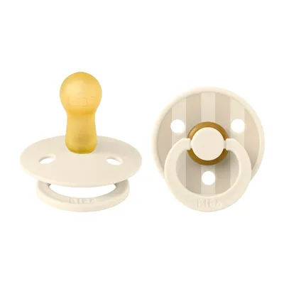 Bibs Fopspeen Latex Studio Pin Ivory Vanilla Mix Size 2 (2-Pack)