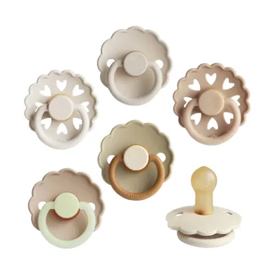 FRIGG Fopspenen - Cinnamon Charm - 6-Pack - Latex - 0-6 Mnd