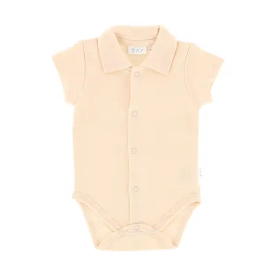 DAY Romper Met Kraagje - Korte Mouwen - Apricot