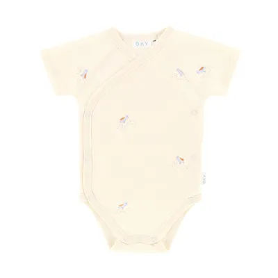 DAY Overslagromper Korte Mouw - Cream