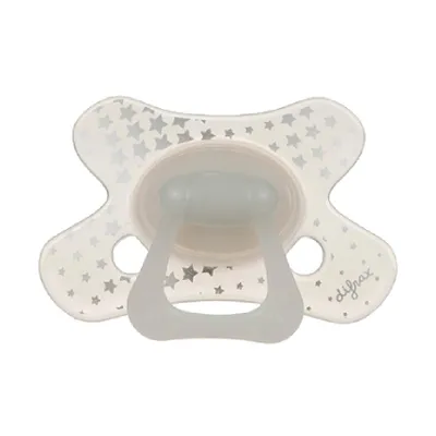 Difrax Fopspeen Baba Glow In The Dark Natural 6mnd+ Ass.