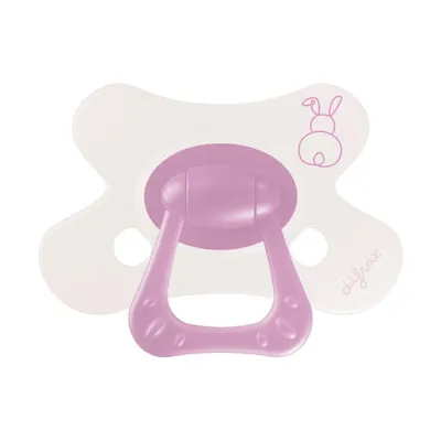 Difrax Natural Fopspeen - 6+ Mnd - Berry Pink Bunny