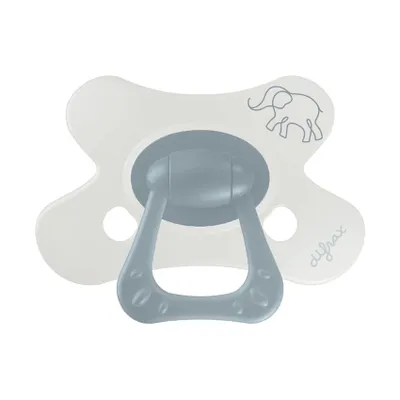 Difrax Natural Fopspeen - 6+ Mnd - Little Grey Elephant