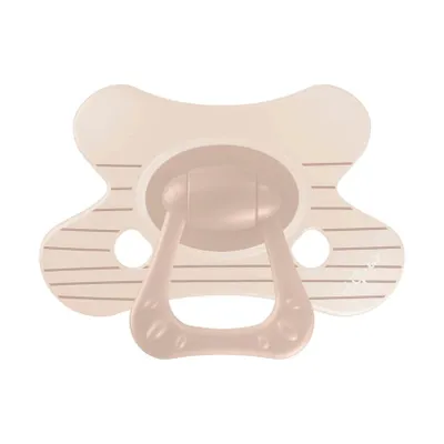 Difrax Natural Fopspeen - 6+ Mnd - Stripy Brown