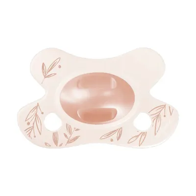 Difrax Natural Fopspeen - Newborn - Dusty Pink Leafs