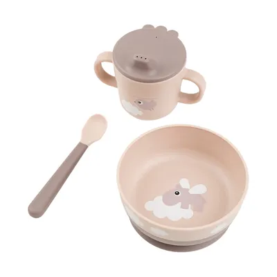 Done By Deer Foodie First Meal Set - Happy Clouds - 3-Delig - Powder