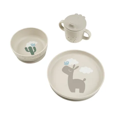 Done By Deer Foodie Dinner Set - Lalee - 3-Delig - Sand