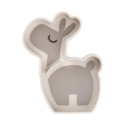Done By Deer Stick & Stay Snack Bord - Lalee - Silicone - Sand